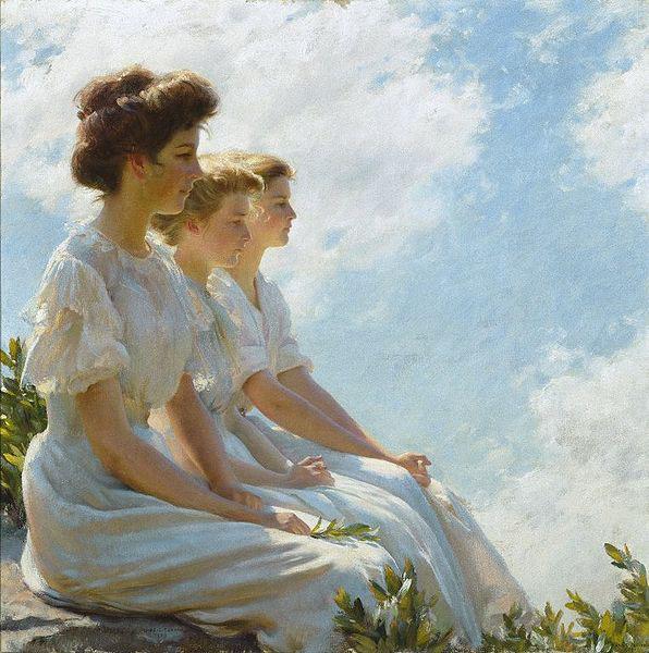 Charles Courtney Curran On the Heights oil painting image